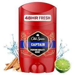 Old Spice Captain Deo Stick für Männer (50 ml), Herren, 48 h Frische, 0 % Aluminiumsalze, keine weißen Rückstände und gelben Flecken von Old Spice