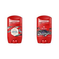 Old Spice Deep Sea Deodorant Stick | Deo Stick Ohne Aluminium Für Männer | Männer Deo Mit Langanhaltendem Duft & Nightpanther Deodorant Stick Für Männer, Mit Langanhaltendem Duft, Ohne Aluminium, 50ml von Old Spice