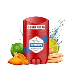 Old Spice Whitewater Deo Stick für Männer (50 ml), Herren, 48 h Frische, 0 % Aluminiumsalze, keine weißen Rückstände und gelben Flecken von Old Spice