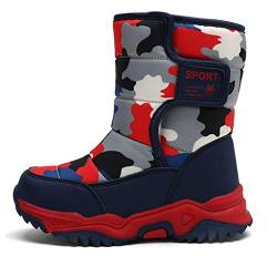 OldPAPA Kinder Winterstiefel Schneestiefel, wasserdichte Schneeschuhe für Jungen bei kaltem Wetter rutschfeste Unisex-Schuhe für das Skifahren im Freien (Kleinkind/kleines Kind/großes Kind) von OldPAPA