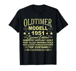 Geschenkidee Oldtimer Modell 1951 72. Geburtstag 72 Jahre T-Shirt von Oldtimer Modell Baujahr Geburtstag