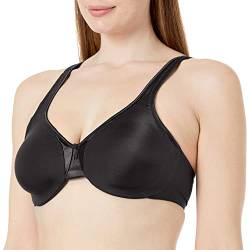 Olga Damen Signature Support Satin BH, Durchsichtig, Schwarz, 100D von Olga