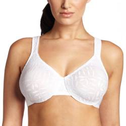 Olga Women's Sheer Leaves Minimizer Bra, White, 42D von Olga