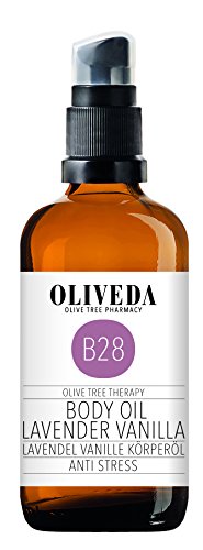 Oliveda B28 - Körperöl Lavendel Vanille | Anti Stress | natürliches Pflegeöl | Pflege und Schutz vor Trockener haut | regenerierend & beruhigend - 100 ml von Oliveda