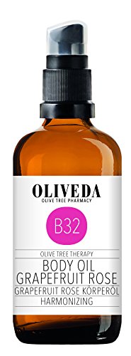 Oliveda B32 - Körperöl Grapefruit Rose | Harmonizing | natürliches Pflegeöl | Pflege und Schutz vor Trockener haut | stressabbauend & entspannend - 100 ml von Oliveda