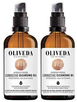 Oliveda F71 Reinigungsgel 100ml + F72 Reinigungsöl 100ml Hydroxytyrosol Corrective von Oliveda