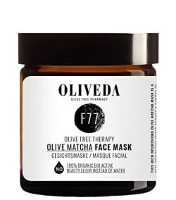 Oliveda F77 Olive Matcha Face Mask 60ml I nährende Maske I absorbiert überschüssigen Talg I regeneriert, revitalisiert und beruhigt von Oliveda