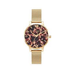 Olivia Burton Analog Quarzuhr für Damen mit Gelbgoldfarbenes Edelstahlarmband - OB16LP10 von Olivia Burton