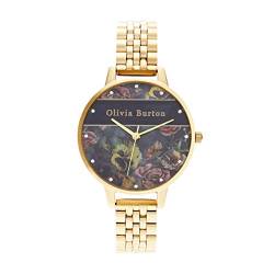 Olivia Burton Analog Quarzuhr für Damen mit Gelbgoldfarbenes Edelstahlarmband - OB16VS01 von Olivia Burton