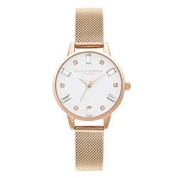 Olivia Burton Analog Quarzuhr für Damen mit Roségoldfarbenes Edelstahlarmband - OB16BJ02 von Olivia Burton