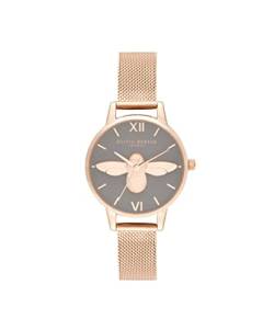 Olivia Burton Analog Quarzuhr für Damen mit Roségoldfarbenes Edelstahlarmband - OB16EX116 von Olivia Burton