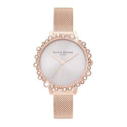 Olivia Burton Analog Quarzuhr für Damen mit Roségoldfarbenes Edelstahlarmband - OB16US50 von Olivia Burton