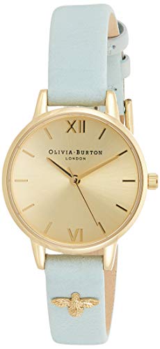 Olivia Burton Analog Quarzuhr für Damen mit Salbeigrünes Lederarmband - OB16ES17 von Olivia Burton