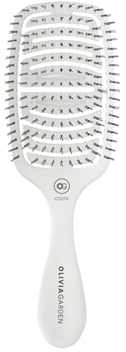 Olivia Garden - Essential Care Flex Fine Hair Bristles Ice White. Für trockenes oder oder nasses Haar. Ein Detangler für feines Haar. von Olivia Garden