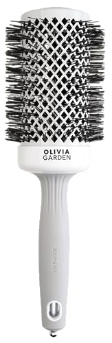 Olivia Garden - Expert Blowout Shine Haarbürste, Weiß und Grau, 55 von Olivia Garden