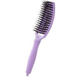 Olivia Garden Fingerbrush Care Iconic - Medium - Lavender - Detangler Bürste mit Wildschweinborsten & Nylon für gesundes und glänzendes Haar von Olivia Garden