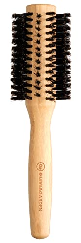 Olivia Garden Healthy Hair Bambus Haar-Rundbürste 100% Boar HH-B30, 30 mm, mit reinen Wildschweinborsten von Olivia Garden