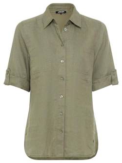 Olsen Blouse Woven Short Sleeves Dark Khaki - 44 von Olsen