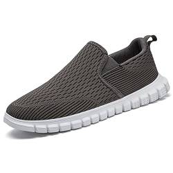 Oltyutc Herren Sneakers Slip-on Schuhe Turnschuhe Leichtgewichts Fitness Sport Schuhe Manner Casual Bequeme Walkingschuhe Dunkelgrau 39 EU von Oltyutc