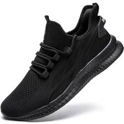 Oltyutc Schuhe Herren Laufschuhe Sportschuhe Turnschuhe Sommer Schuhe Leichtgewichts Slip on Sneaker Straßenlaufschuhe Outdoor Gym Freizeitschuhe Schwarz Herren EU 46 von Oltyutc