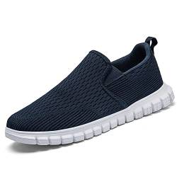 Oltyutc Slip on Sneaker Herren Mesh Leichte Atmungsaktiv Freizeitschuhe Sportschuhe Bequeme Schlupfschuhe Dunkelblau 45 EU von Oltyutc