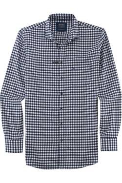 OLYMP Casual Modern Fit Flanellhemd marine, Kariert von Olymp