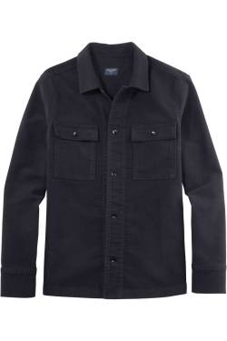 OLYMP Casual Modern Fit Hemdjacke schwarz, Einfarbig von Olymp