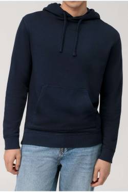 OLYMP Casual Modern Fit Kapuzen Sweatshirt navy, Einfarbig von Olymp