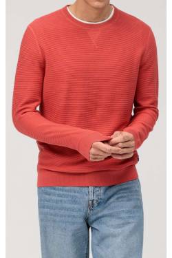 OLYMP Casual Regular Fit Pullover hellrot, Einfarbig von Olymp