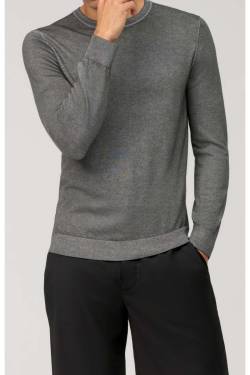 OLYMP Casual Regular Fit Strickpullover Rundhals braun, Einfarbig von Olymp