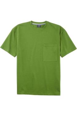 OLYMP Casual Regular Fit T-Shirt Rundhals grün, Einfarbig von Olymp