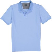 OLYMP Herren Polo-Shirt blau Baumwoll-Piqué von Olymp