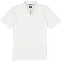 OLYMP Herren Polo-Shirt weiß Baumwoll-Piqué von Olymp