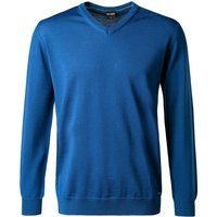 OLYMP Herren Pullover blau Merinowolle unifarben von Olymp