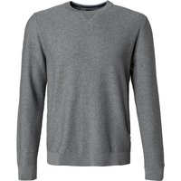 OLYMP Herren Pullover grau Baumwolle unifarben von Olymp