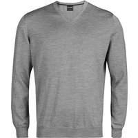 OLYMP Herren Pullover grau Merinowolle unifarben von Olymp