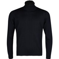 OLYMP Herren Rollkragenpullover blau Schurwolle unifarben von Olymp