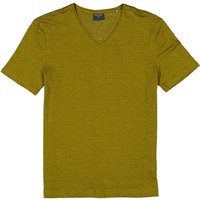 OLYMP Herren T-Shirt grün Leinen von Olymp