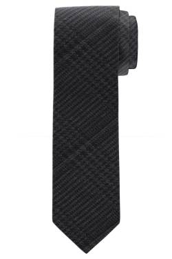 OLYMP Krawatte schwarz/grau, Gemustert von Olymp