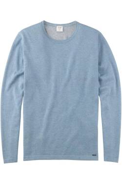 OLYMP Level Five Body Fit Pullover bleu, Einfarbig von Olymp