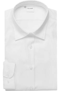 OLYMP Luxor Modern Fit Bluse weiss, Einfarbig von Olymp