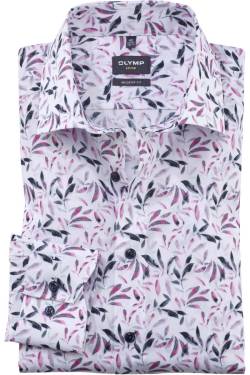 OLYMP Luxor Modern Fit Hemd pink/weiss, Gemustert von Olymp