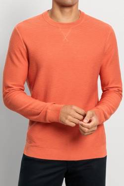 OLYMP Modern Fit Pullover lachs, Einfarbig von Olymp