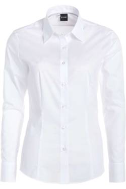 OLYMP Slim Fit Bluse weiss, Einfarbig von Olymp