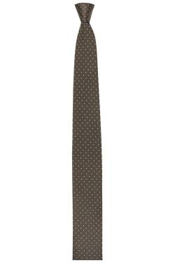 OLYMP Slim Krawatte Krawatte dunkelbraun, Gemustert von Olymp