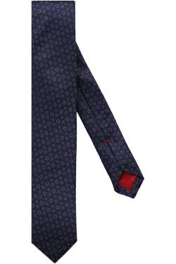 OLYMP Super Slim Krawatte dunkelblau, Gemustert von Olymp