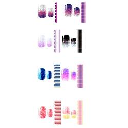 8 Blatt 112 Stück Full Wraps Nagellack Aufkleber Maniküre Nägel Kunst Designs Farbverlauf für Frauen Mädchen von Omenluck