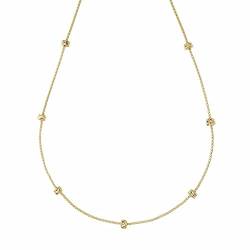 Halskette aus 18 Karat Gelbgold mit Diamantelementen für Damen, Kein Edelstein von OmniaOro