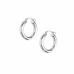Ohrringe aus Gold Weiß 18 Karat A Ring für Frauen von OmniaOro
