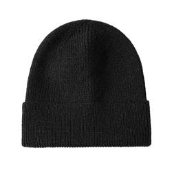 OneChance Strickmütze für Damen und Herren,Warme Winter Mütze,Weiche Beanie Mütze,Unisex Strickmütze für Winter und Herbst Schwarz von OneChance